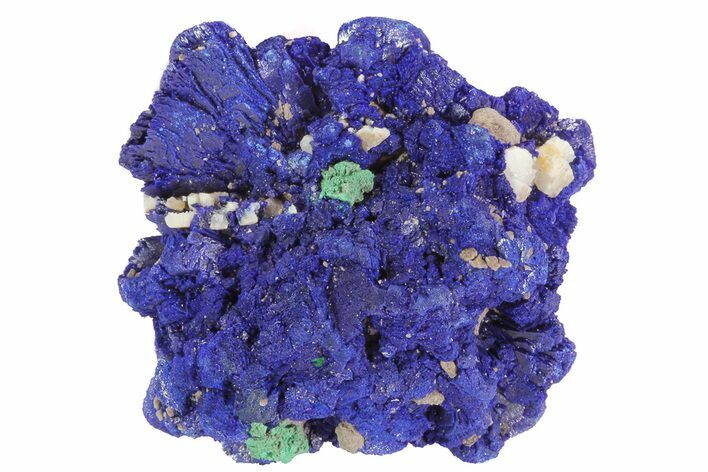 Sparkling Azurite and Malachite Crystal Cluster - Morocco #73451